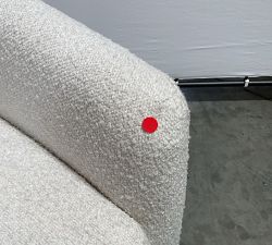 Open Box: Remmy Upholstered Petite Swivel Chair (32") - Luxe Boucle Ivory