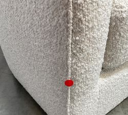 Open Box: Remmy Upholstered Petite Swivel Chair (32") - Luxe Boucle Ivory