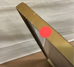 Open Box: Stowe Modern Metal Frames, 25"x25" (8"W x10"L Opening) - Brass