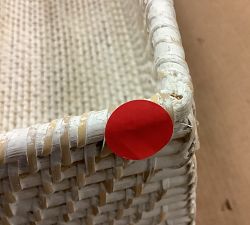 Open Box: Tava Handwoven Utility Basket, XL (26.5"W x 10"H) - Whitewash