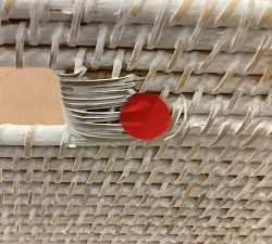 Open Box: Tava Handwoven Utility Basket, XL (26.5"W x 10"H) - Whitewash