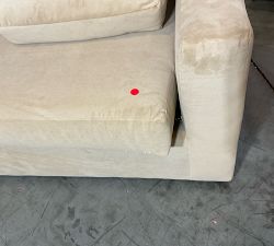 Open Box: York Slope Arm Loveseat with Bench (70") - Performance Everydayvelvet™ Camel, Espresso Legs