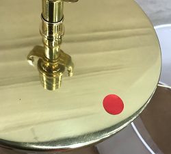Open Box: Aria Glass Table Lamp (31") - White Shade, Brass Base