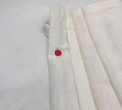 Open Box: Emery Linen Cordless Light Filtering Roman Shade (34"W x 64"L) - White