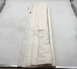 Open Box: Emery Linen Cordless Light Filtering Roman Shade (34"W x 64"L) - White