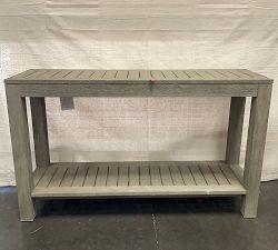 Open Box: Indio Eucalyptus Rectangular Outdoor Console Table (51") - Weathered Gray