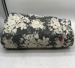Open Box: Juliette Toile Handcrafted Reversible Pick-Stitch Quilt, King/Cal. King - Charcoal