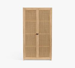 Open Box: Modern Farmhouse Tall Storage Cabinet (44") - Fog, Antique Bronze