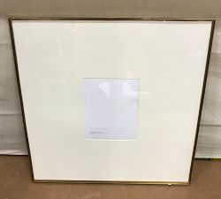 Open Box: Stowe Modern Metal Frames, 25"x25" (8"W x10"L Opening) - Brass
