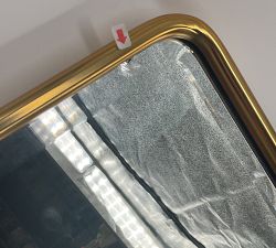 Open Box: Vintage Rounded Tall Rectangular Mirror (26"W x 48"H) - Vintage Brass