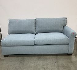Open Box: York Roll Arm Right Sofa - Performance Rustic Linen Chambray