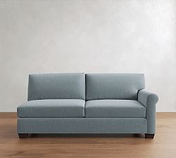 Open Box: York Roll Arm Right Sofa - Performance Rustic Linen Chambray