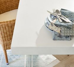 Indio Concrete &amp; Eucalyptus X-Base Outdoor Dining Table (72")