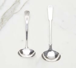 Vintage Found Hotel Silver Ladle - Set of 2