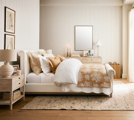 Juliette Toile Handcrafted Reversible Pick-Stitch Quilt by Pottery Barn