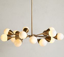 Holden Milk Glass Chandelier (34"-37")