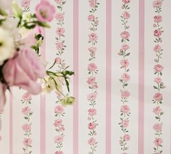LoveShackFancy Floral Stripe Wallpaper