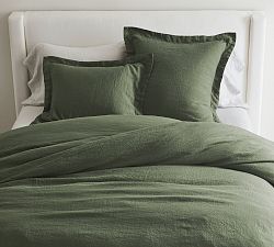 Open Box: Belgian Flax Linen Duvet Cover, Full/Queen - Flax