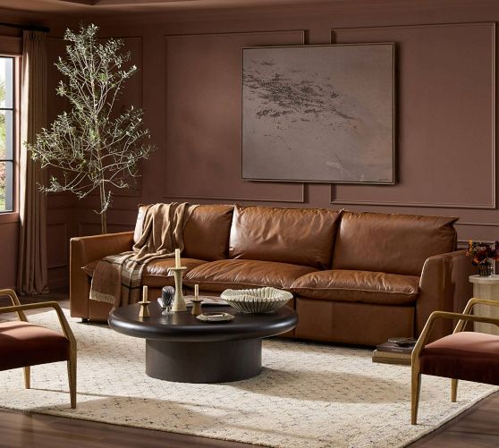 Clifton 3-Piece Leather Power Reclining Sectional by Pottery Barn