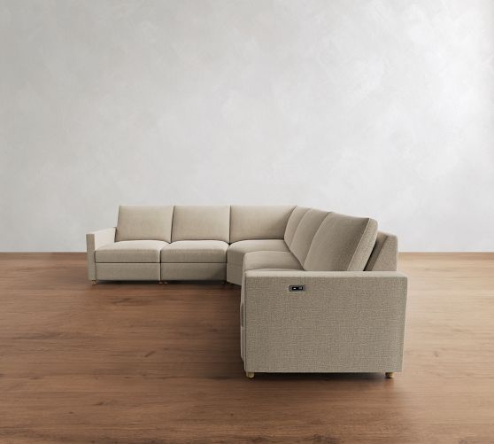 Westwood Slim Arm Power Reclining L-Shaped Sectional (119") by Pottery Barn