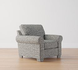 Open Box: Buchanan Roll Arm Upholstered Armchair - Performance Boucle Metal