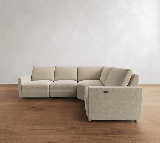 Westwood Slim Arm Reversible Power Reclining Sectional (117") by Pottery Barn