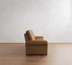 Turner Roll Arm Leather Power Reclining Sofa (79"&ndash;110")