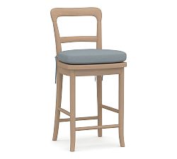 Open Box: Cline Stool Cushion - Performance Plainweave Storm