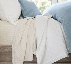 Belgian Flax Linen Pinstripe Sheet Set