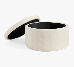 Presley Round Upholstered Storage Ottoman