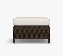 Torrey Wicker Outdoor Ottoman (25")