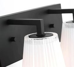 Wilbert Fluted Glass Double Sconce (7")