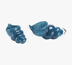 Hand Blown Glass Wentletrap Shell - Set of 2