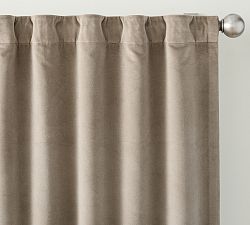 Open Box: Velvet Twill Blackout Curtain (50"W x 96"L) - Mochaccino