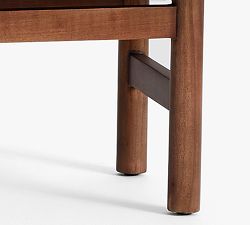 Wood &amp; Leather Bench (54")