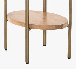Modern Oval Marble Side Table