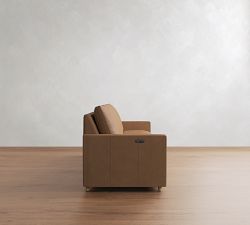 Westwood Slim Arm Leather Power Reclining Sofa (73"&ndash;105")