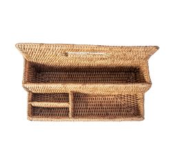 Tava Handwoven Rattan Standing Stationery Sorter