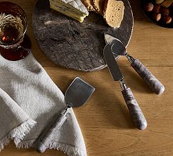 Breccia Marble Cheese Knives - Set of 3