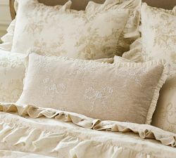 LoveShackFancy Embroidered Bows Pillow Cover