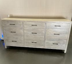 Open Box: Aptos 9-Drawer Wide Dresser (72") - Sandwash Finish, Antique Brass Pulls