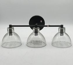 Open Box: Bridget Recycled Glass Triple Sconce (20") - Bronze, Clear