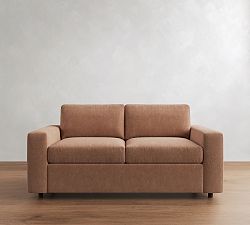 Open Box: Carmel Wide Arm Deluxe, Queen Sleeper Sofa (80") - Rustic Chenille Rosewood