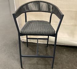 Open Box: Elmore Metal &amp; Rope Outdoor Barstool (30") - Charcoal
