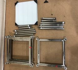 Open Box: Everson Tall Metal Storage Shelf (15.5"W x 59"H) - Polished Nickel
