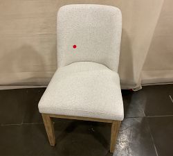 Open Box: Layton Upholstered Side Dining Chair - Performance Boucle Oatmeal, Seadrift Legs