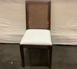 Open Box: Monty Cane Dining Chair - Performance Boucle Oatmeal, Vintage Amber