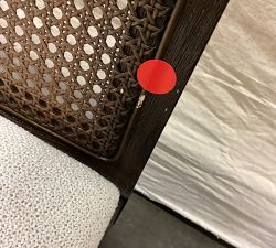 Open Box: Monty Cane Dining Chair - Performance Boucle Oatmeal, Vintage Amber