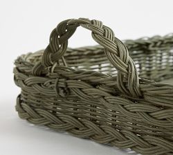 Chris Loves Julia Woven Handled Tray