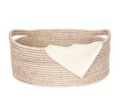 Tava Handwoven Rattan Oval Basket